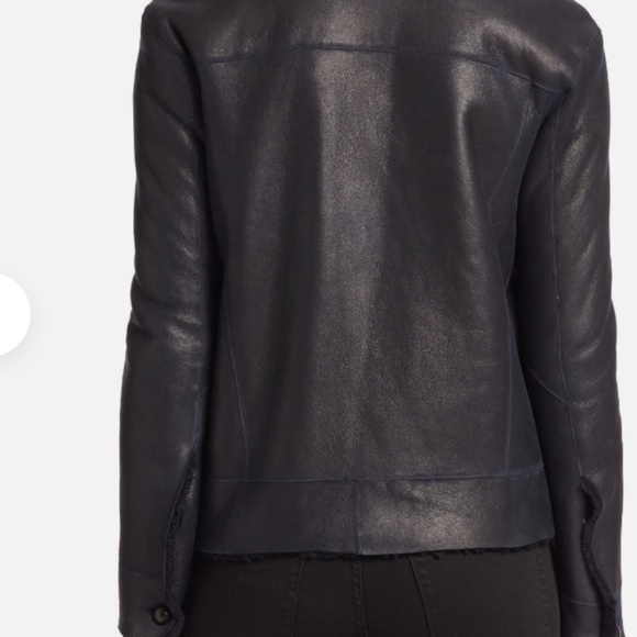 Helmut Lang Genuine Leather and Shearling Coat Jacket Size S - Picture 12 of 12